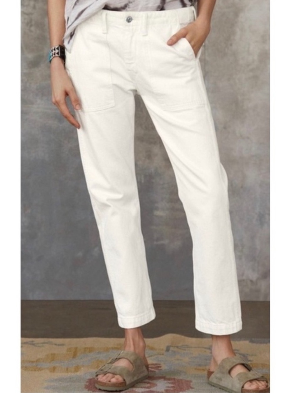 Edwin Women's White Straight-Leg Jeans